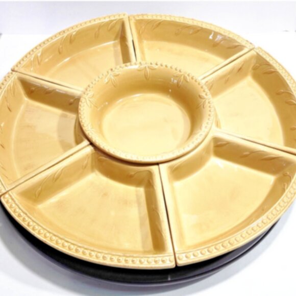 RARE Signature Sorrento Wheat Gold 8 Piece Lazy Susan - Picture 1 of 13